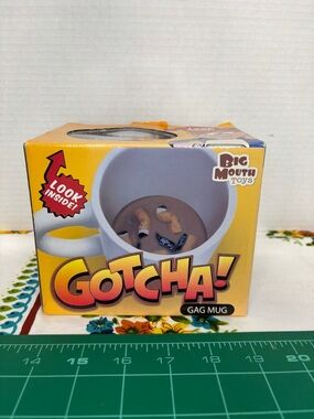 Gotcha! Coffee Mug with Ceramic Cigarettes Gag Mug Big Mouth Toys